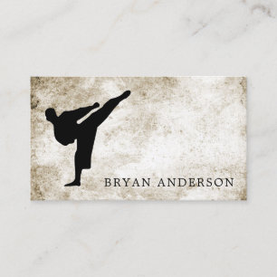 Kickboxing - Business Card für Kampfkunst Visitenkarte