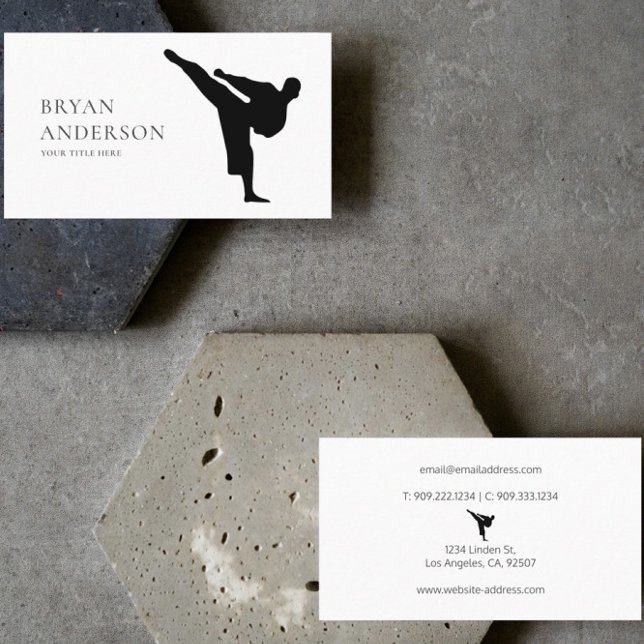 Kickboxing - Business Card für Kampfkunst Visitenkarte (Von Creator hochgeladen)