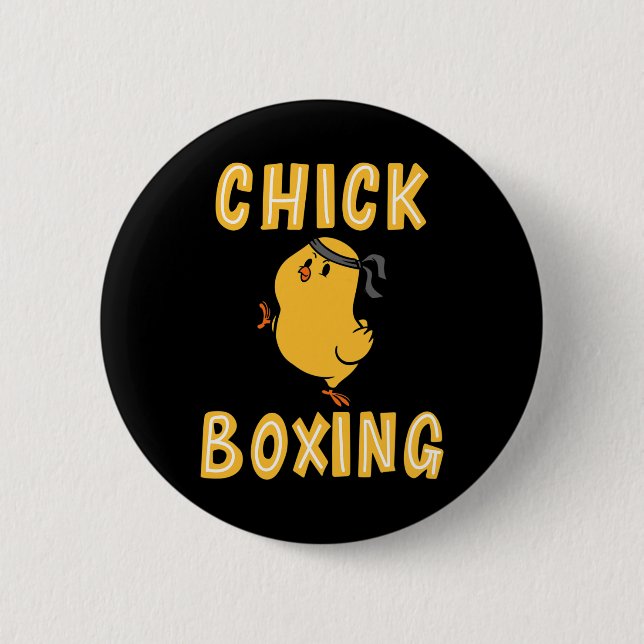 Kickboxing Chickboxing Kick Boxing Workout  Button (Vorderseite)