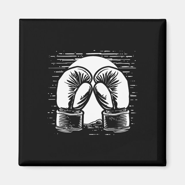 Kickboxing Drawing Self-defense  Magnet (Vorne)