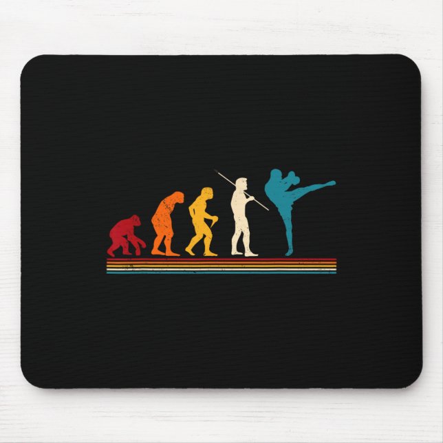 Kickboxing Evolution Kickboxer Karate Boxing Mixed Mousepad (Vorne)