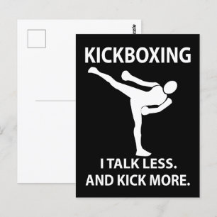 Kickboxing Fighter Kickboxer Kickboxing Postkarte