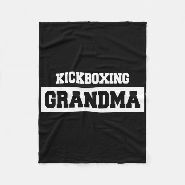 Kickboxing Grandma - Kickboxer  Fleecedecke (Vorderseite)
