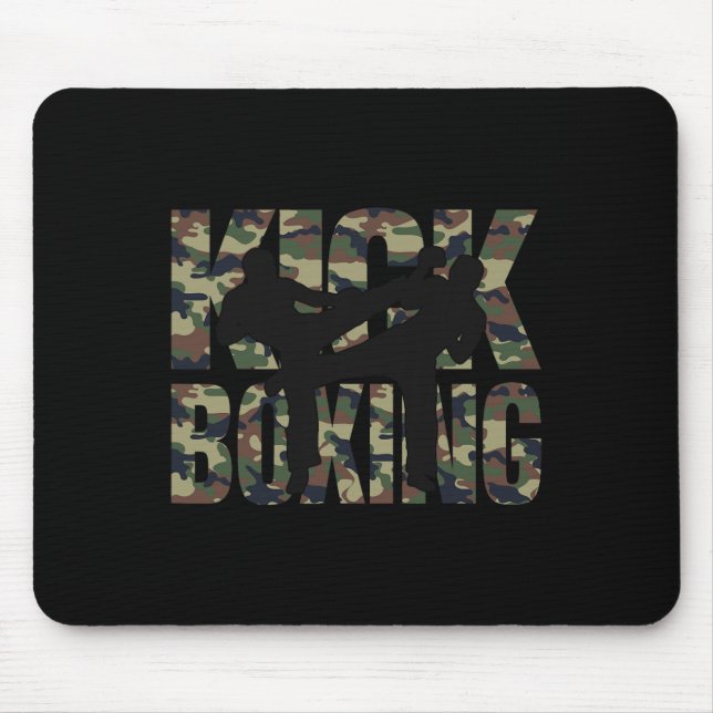 Kickboxing Grunge Design Fight Between Two Kickbox Mousepad (Vorne)
