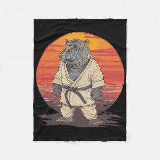 Kickboxing Hippo Martial Arts Karate Jiu-jitsu Mma Fleecedecke
