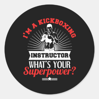Kickboxing Instructor Kickboxer Job Title  Runder Aufkleber