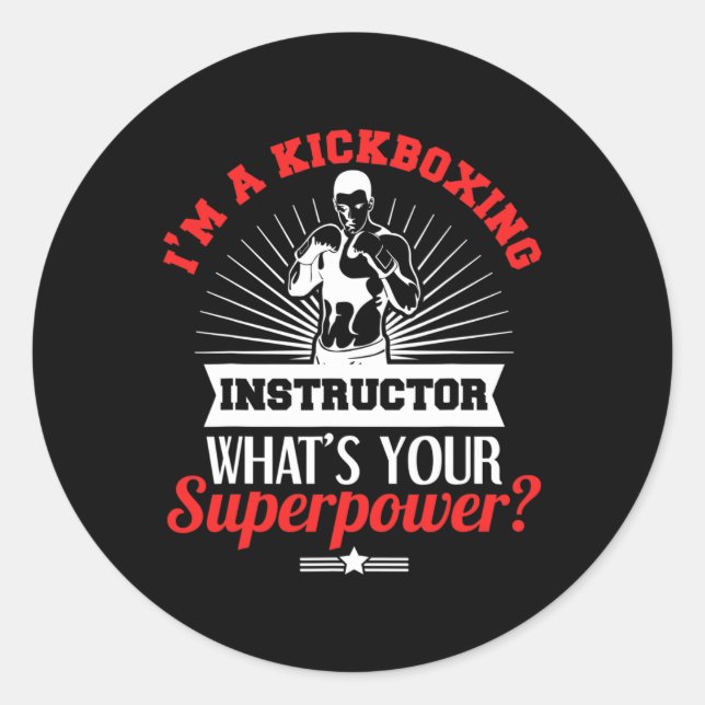 Kickboxing Instructor Kickboxer Job Title  Runder Aufkleber (Vorderseite)