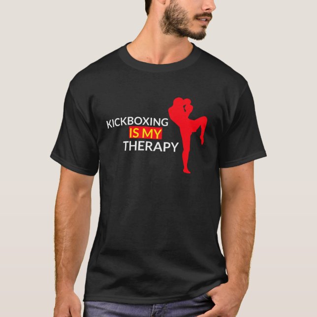 Kickboxing Is My Therapy One Coolest  Kickboxing M T-Shirt (Vorderseite)