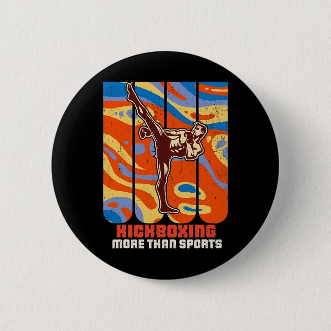 Kickboxing Karate Taekwondo Martial Art Training A Button (Vorderseite)