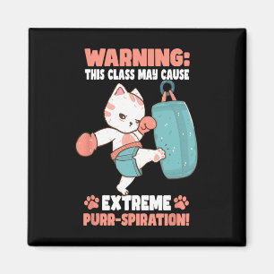 Kickboxing-Katze Für Männer Frauen Kinder Magnet