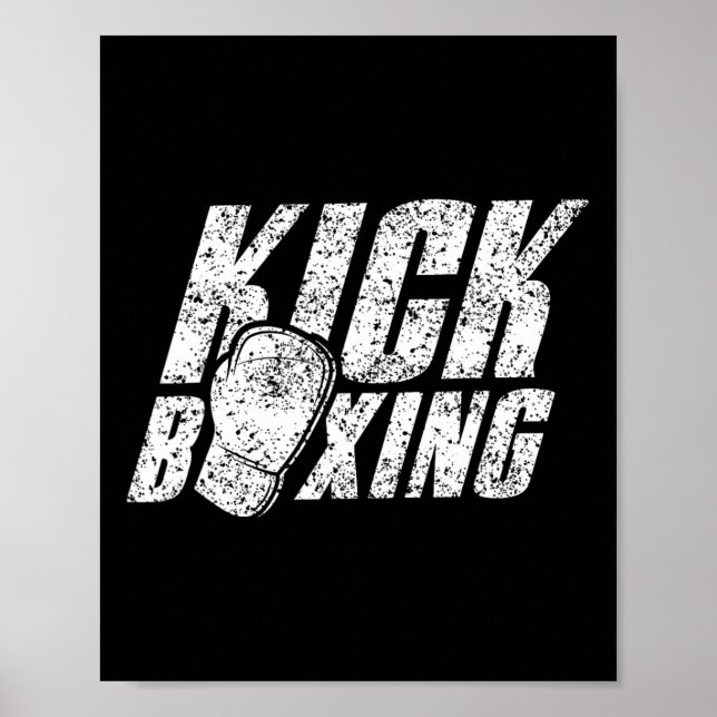 Kickboxing Kickboxer Kickbox Kick Boxing Martial A Poster (Vorne)