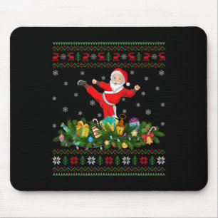 Kickboxing Martial Art Lover Xmas Ugly Kickboxing Mousepad