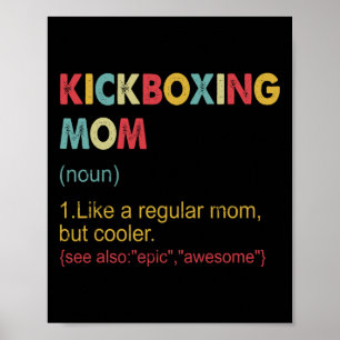 Kickboxing-Mutter-Definition Frauen Kampfsport Kic Poster