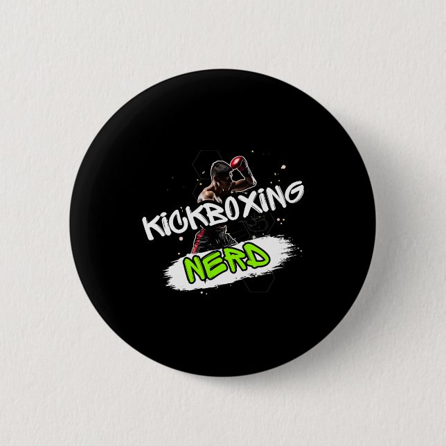 Kickboxing Nerd  Button (Vorderseite)
