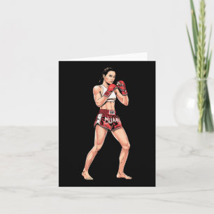 Kickboxing Stance Thai Boxen Ein Muay Thai Kämpfer Karte