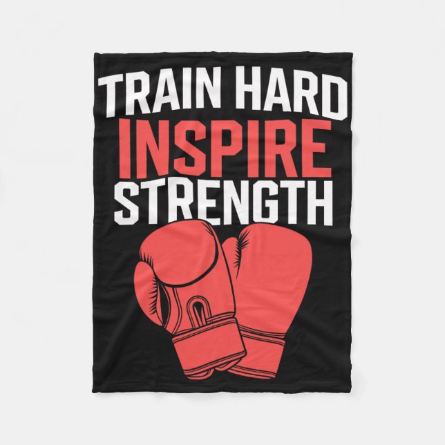 Kickboxing Trainer Intense Fitness Self-defense Ma Fleecedecke (Vorderseite)