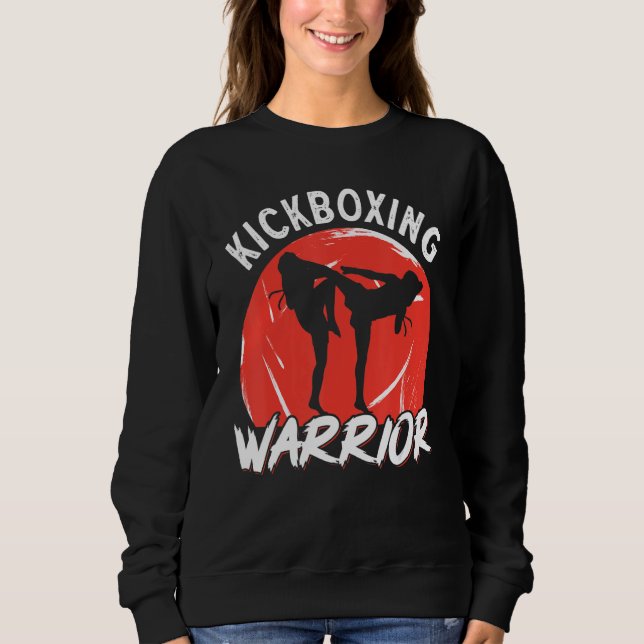 Kickboxing-Vintager Kickboxing-Krieger Sweatshirt (Vorderseite)