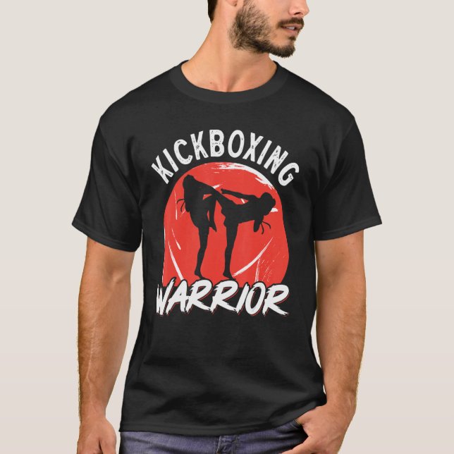 Kickboxing-Vintager Kickboxing-Krieger T-Shirt (Vorderseite)