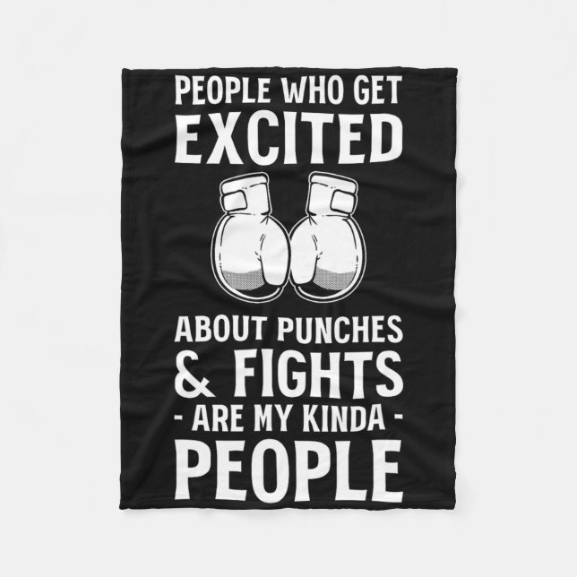 Kickboxkämpfe Kickboxfan Profi-Kick Fleecedecke (Vorderseite)