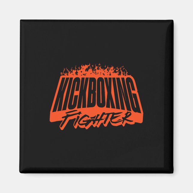 Kickboxkämpfer, Training, Sportbekleidung, Boxen,  Magnet (Vorne)