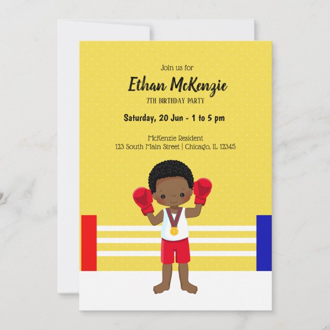 Kickboxsport Einladung (Vorderseite)