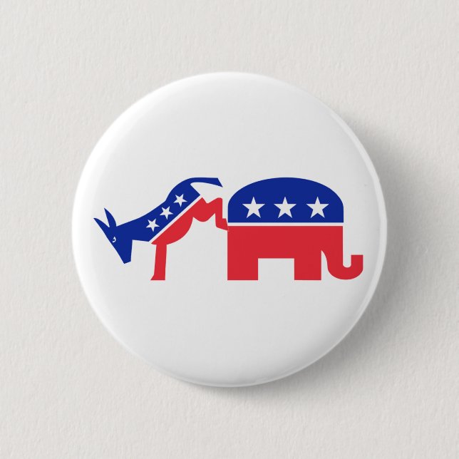 Kick'em Dems! Button (Vorderseite)