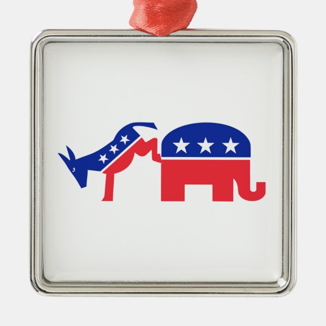Kick'em Dems! Ornament Aus Metall (Vorne)