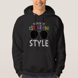 Kicken Sie es erste Klasse Schullehrer Kinder Crew Hoodie
