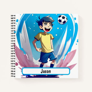Kicker-Notebook mit individualisierbarem Nametag Notizbuch