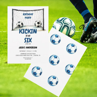 Kickin auf der sechsten Fußball-Geburtstagsparty I Einladung
