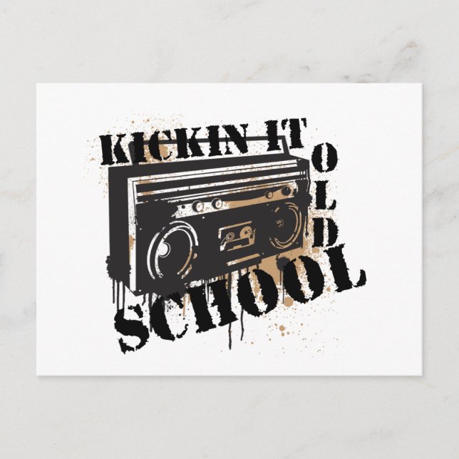 Kickin es alte Schule Postkarte (Vorderseite)
