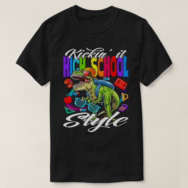 Kickin' es High School Stil zurück zur Schule Mons T-Shirt (Design vorne)
