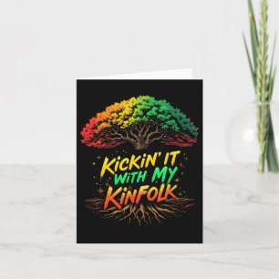 Kickin es mit meiner Kinfolk Funny Summer Family R Karte
