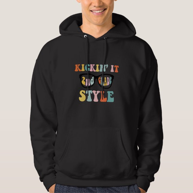 Kickin' It 2nd Grade Style Back To School Elementa Hoodie (Vorderseite)