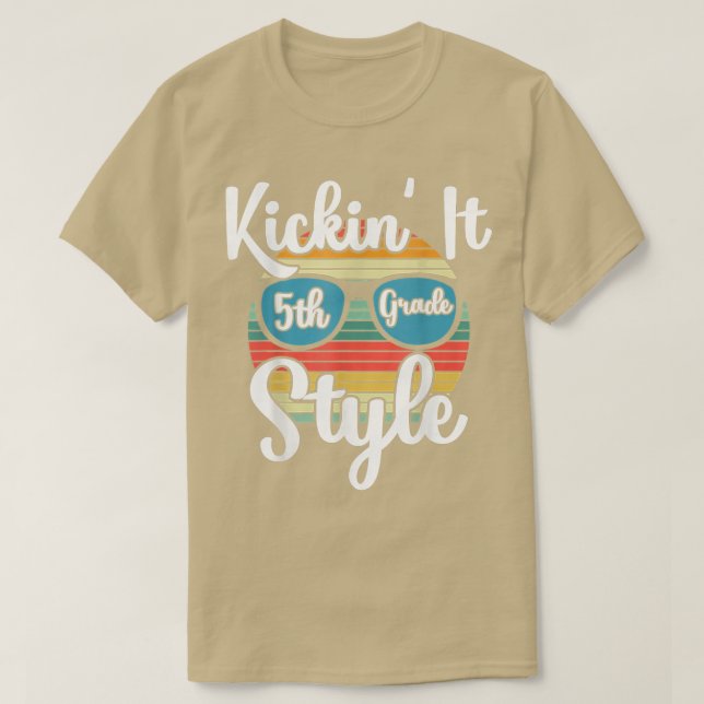 Kickin' It 5th Grad Style Back To School Elementa T-Shirt (Design vorne)