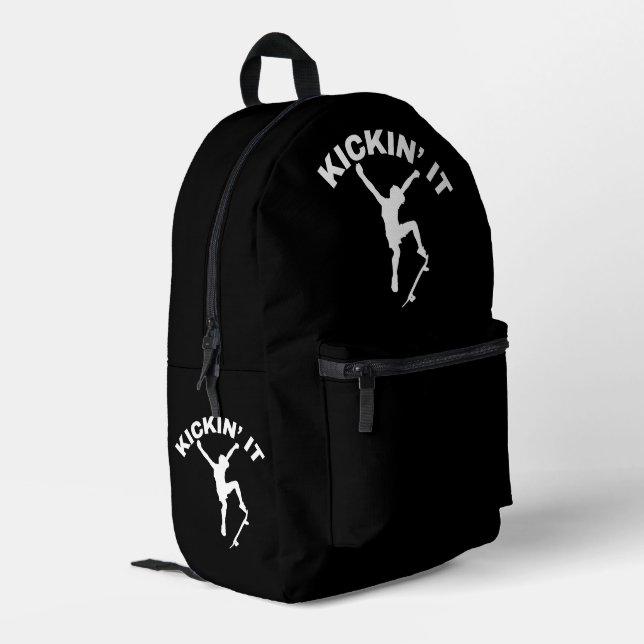 Kickin' It Bedruckter Rucksack (Rückseitige Ecke links)