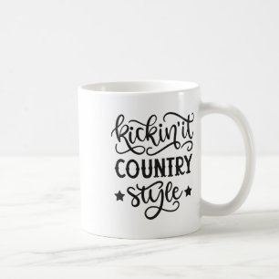 Kickin' It Country Style Western Cowboy Cowgirl Li Kaffeetasse