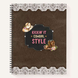 Kickin' it Cowgirl Style Notizbuch