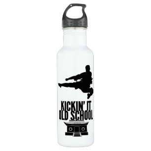 Kickin' It Old School Edelstahlflasche