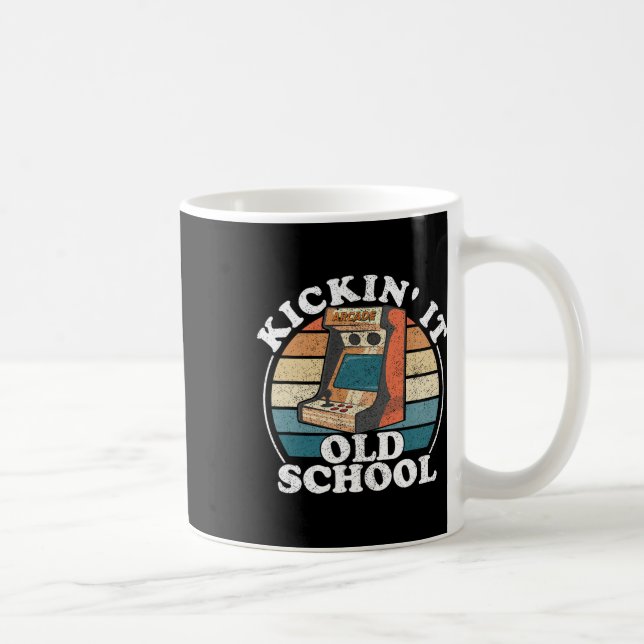 Kickin It Old School Retro 80er Arcade Game Video  Kaffeetasse (Rechts)