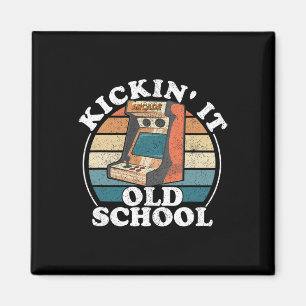 Kickin It Old School Retro 80er Arcade Game Video  Magnet