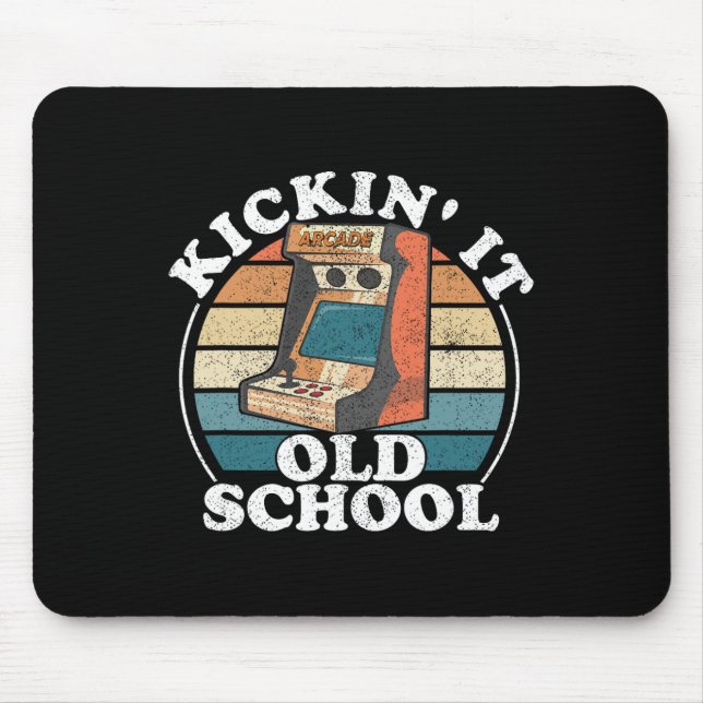 Kickin It Old School Retro 80er Arcade Game Video  Mousepad (Vorne)