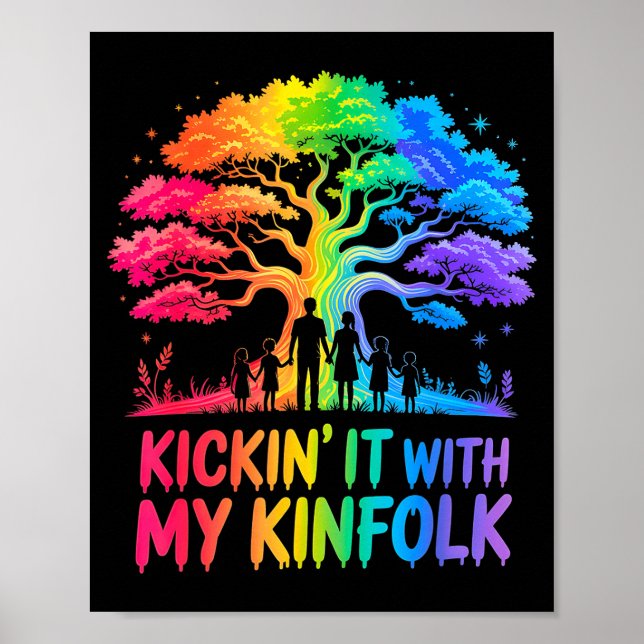 Kickin' It With My Kinfolk Funny Family Reunion  Poster (Vorne)