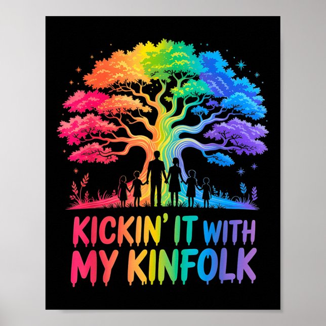 Kickin' It With My Kinfolk Funny Family Reunion  Poster (Vorne)