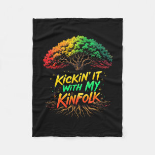 Kickin' It With My Kinfolk Lustige Sommer Familien Fleecedecke