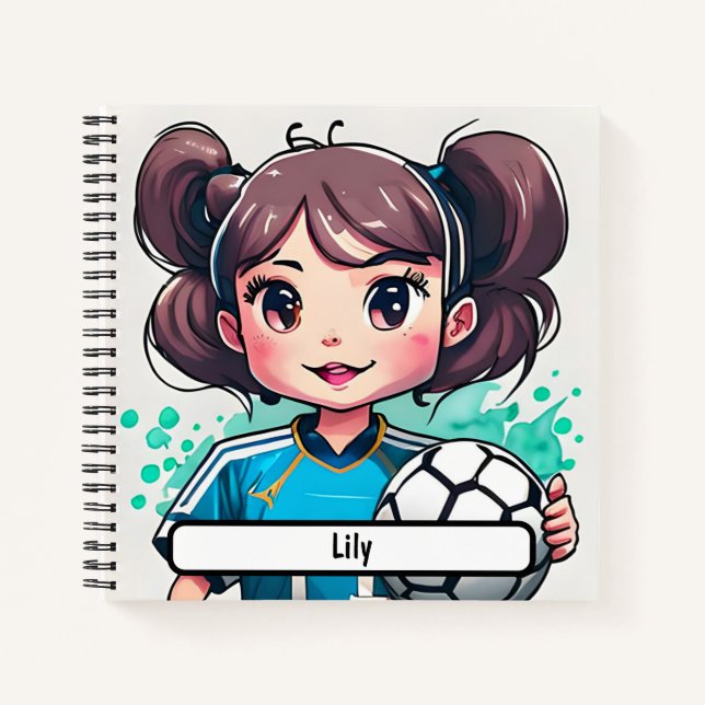 Kickin-Süsse-Notebook mit benutzerdefinierter Name Notizbuch (Vorderseite)