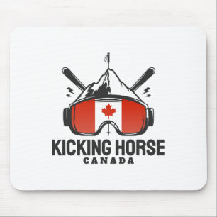 Kicking Horse Canada Ski Retro Skifahren  Mousepad