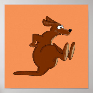 Kicking Kangaroo Poster