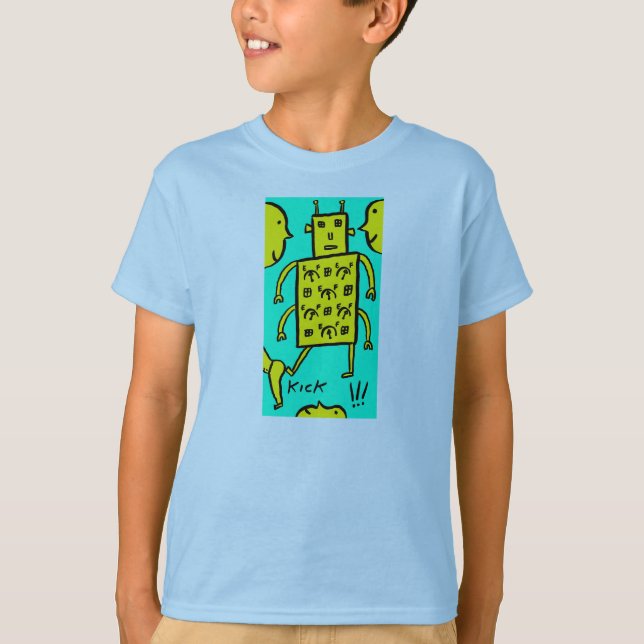 Kicking Robot T-Shirt (Vorderseite)