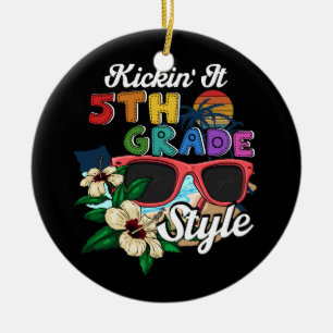 Kickin's 5. Klasse Style Zurück in die Schulelemen Keramik Ornament